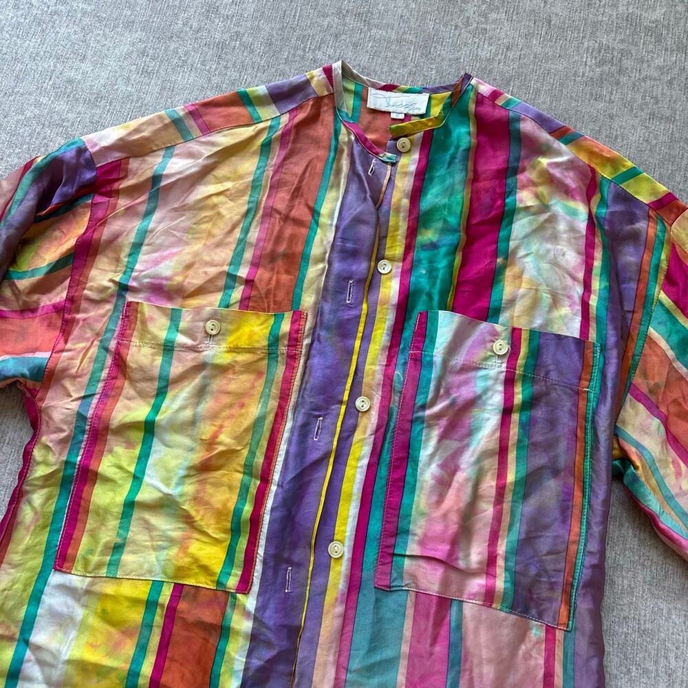 100% Silk Multicolor Beach Cover Up Dress - Picture 4 of 4